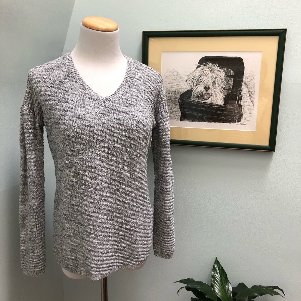 Calvin Klein Jeans Gray Marl V-Neck Sweater